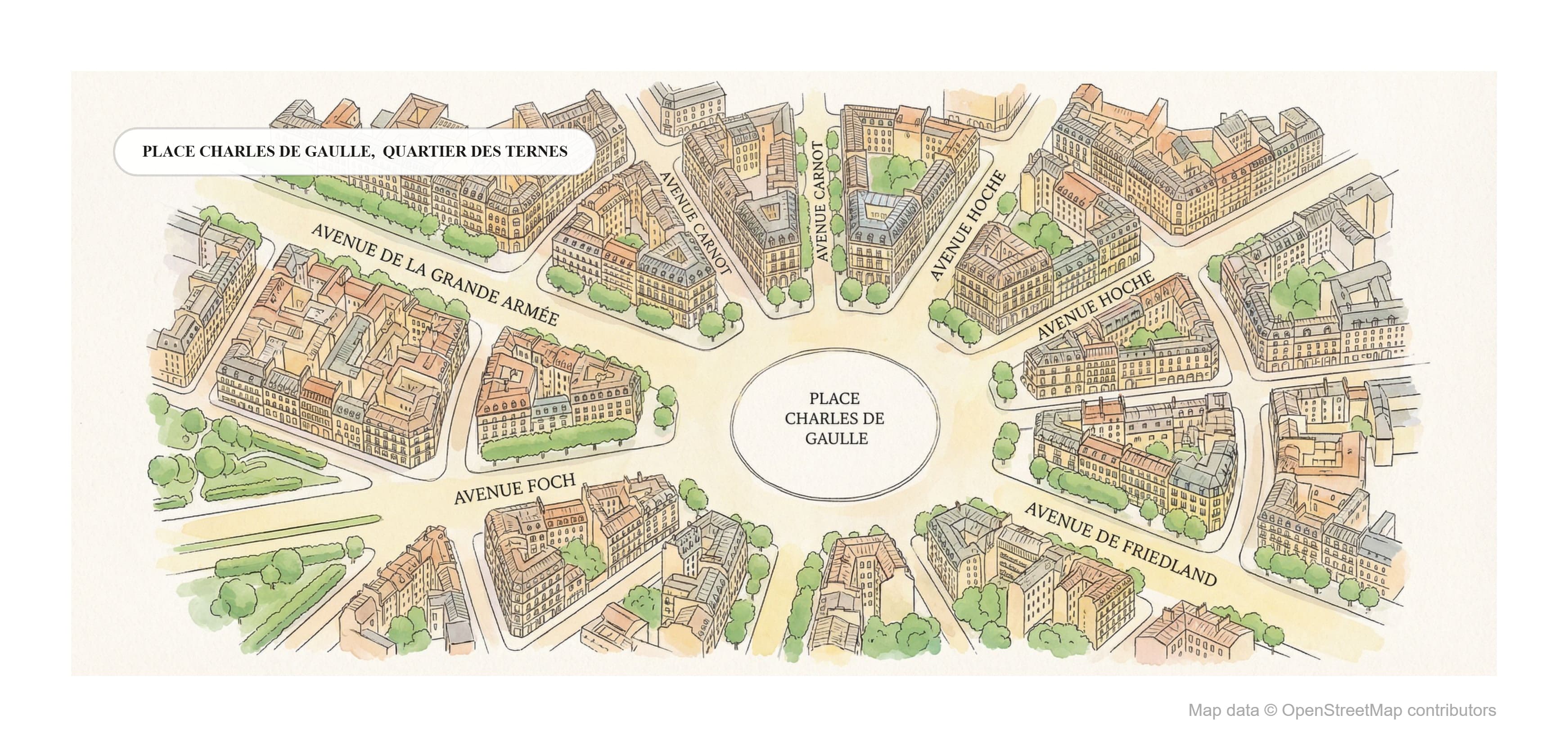 Map Illustration of place-charles-degaulle
