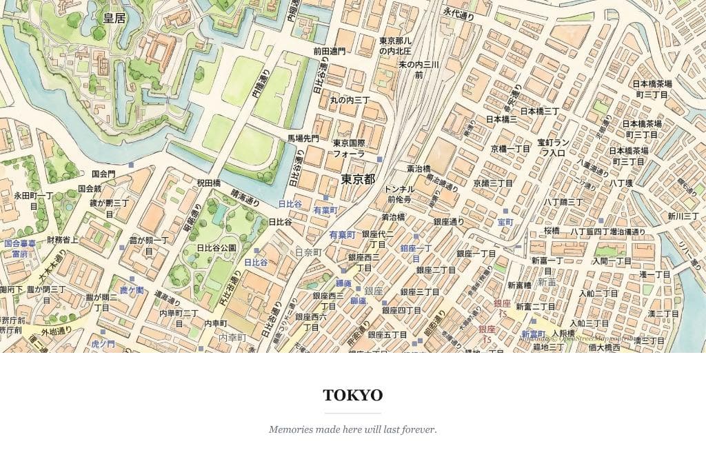 Map Illustration of tokyo-map